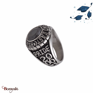 Bague Carbo Compagnie Plano East noire acier DB1451-2-60