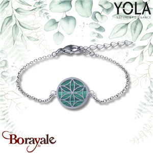Bracelet Malachite, Collection: Fleur de vie YOLA