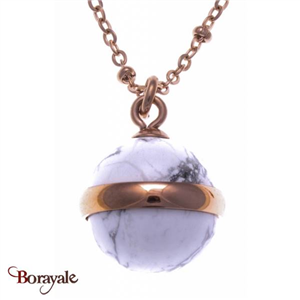 Collier howlite blanche, Collection: Perle de pierre YOLA
