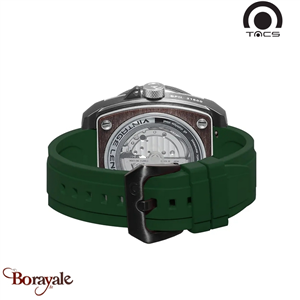Bracelet de montre Tacs Watch caoutchouc kaki FKM 24 mm – Style AVL II Homme