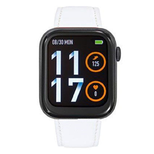 Montre TEKDAY pavé connectée unisexe boîtier noir, pomme Blanc surpiqué 656542