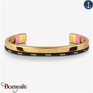 Bracelet Tom Hope Hybrid Cuff, Gold-Black-Gris: Taille M