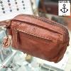 Trousse de voyage HARBOUR-2ND collection Luca en cuir naturel cognac
