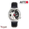 Montre AKTEO Art - Musique Guitare Electric Jazz 38 mm argent ronde AMu66