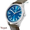 Montre Homme Orlam Cadence cadran bleu bracelet cuir marron étanche 10 ATM ORSSL