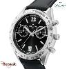 Montre Homme Orlam Legende cadran noir bracelet cuir noir étanche 10 ATM ORSSLLE