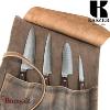 Poche pour 4 couteaux de cuisine Kaszer Oregon en cuir de vachette pleine fleur
