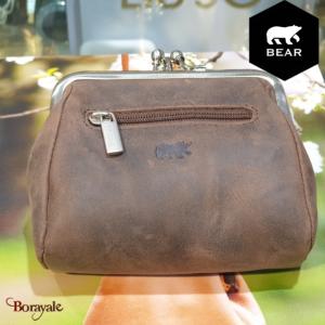 Porte monnaie Bear Design en Cuir de vachette brut