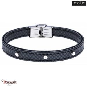 Bracelet Acier et cuir Synthétique, Collection: homme APOLLON