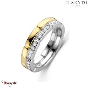 Bague TI Sento Collection : Milano Taille 54 Argent plaqué Or