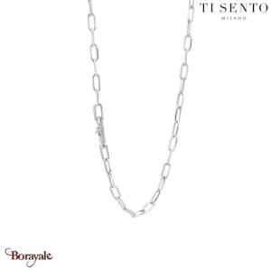 Collier TI Sento Collection : Milano Argent plaqué platine 34024SI/48