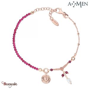 Bracelet Collection : Couture , Argent Rose Amen Bijoux BRZICURR3