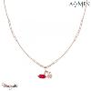 Collier Collection : Baiser, Argent Rose Amen Bijoux CLMPBORR