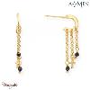 Boucles d'oreilles Amen Bijoux Couture  Plaqué OR sur Argent 925°