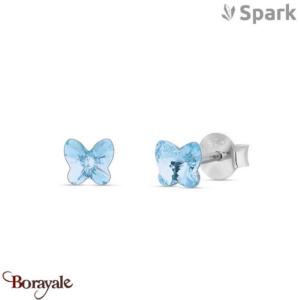 Boucles d'oreilles SPARK With EUROPEAN CRYSTALS  : Papilio - Aquamarine