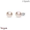 Boucles d'oreilles SPARK With EUROPEAN CRYSTALS  : Pearls 10 mm - Perle