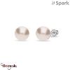 Boucles d'oreilles SPARK With EUROPEAN CRYSTALS : Pearls 10 mm - Perle