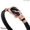 Bracelet Paul Hewitt Manille - cuir cuir noir, manille rose doré PH-FSH-L-R-B-M