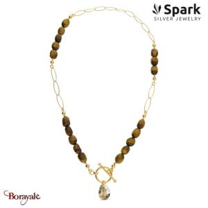 Collier SPARK Silver Jewelry : Sassolino - Doré