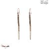 Boucles d'oreilles Belle mais pas que, Alya, Doré et tourmaline verte