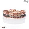 Bracelet Belle mais pas que, Mexican Pink, Perles de miyuki dorées à l'or fin