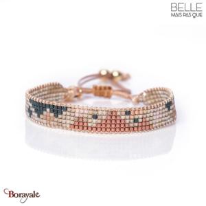 Bracelet Belle mais pas que, Mexican Pink, Perles de miyuki dorées à l'or fin