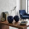 Cerise Double Décorative Esthel 41 cm Bleu Nuit - Home Edelweiss JA154