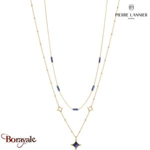 Collier Nebulia Pierre Lannier BJ26A0261 acier poli de couleur or