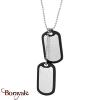 Collier Thabora acier homme 2 plaques GI T135652