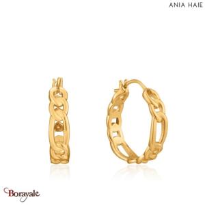 Chain réaction, Boucles d'oreilles Argent plaqué Or 14 carats ANIA-HAIE E021-04G