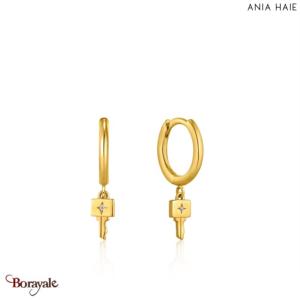 Under Lock & Key, Boucles d'oreilles Argent plaqué Or 14 carats ANIA-HAIE E032-0