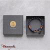 Bracelet TOM HOPE Hybrid cuir platinium marron Taille: S