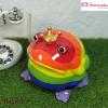 Grenouille tirelire décorative Pomme Pidou Rainbow Taille L