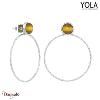 Boucles d'oreilles Yola Nature Nature et élégance Acier poli IK-546