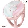 Bague Yola Nature Art déco Acier plaqué IP rose IP-133-56
