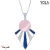 Collier Nacre rose Lapis Lazuli et Nacre blanche Collection Art déco YOLA NATURE