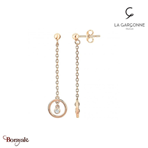 Boucles d'oreilles La Garçonne Diamant Etats d'âme doré champagne 26400012