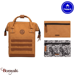 Sac à dos Cabaïa Adventurer + 2 poches, Moscou, Mini en Nubuck vegan