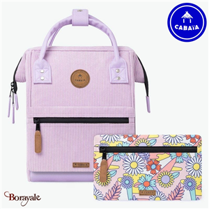 Sac à dos Cabaïa Adventurer + 2 poches, Genève, Mini en Velours recyclé