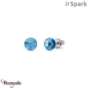 Boucles d'oreilles SPARK With EUROPEAN CRYSTALS  : Sweet Candy 6mm - Aquamarine