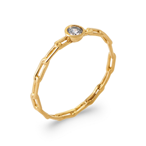Bague Plaqué Or fin Borayale Collection : Les étincelantes Taille : 58