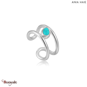 Turning Tide, Bague oreilles Argent plaqué rhodium ANIA-HAIE E027-02H