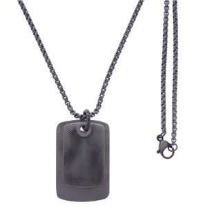 Collier Acier inoxydable noirci, Collection: homme APOLLON