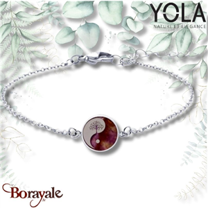 Bracelet Yola Nature Améthyste Acier poli IP-374
