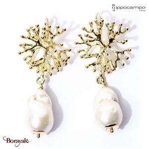 Boucles d'oreilles Ippocampo femme, collection : Oro Perla