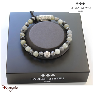 Bracelet Prosperite Lauren Steven Labradorite Perles de 6 mm Taille L 20,5 cm