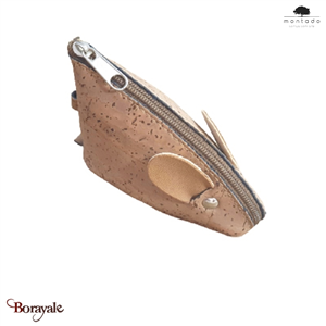 Porte clé et monnaie MONTADO en liège naturel, made in Portugal Femme 321COR-T