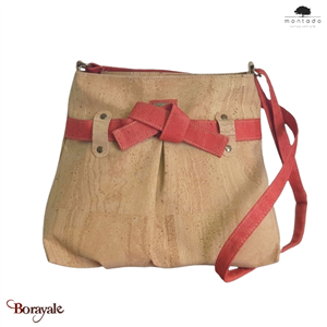 Sac bandoulière en liège made in Portugal Montado Naturel rouge