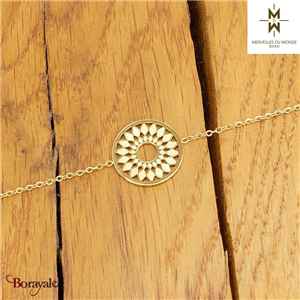 Bracelet en Acier doré Merveilles du monde