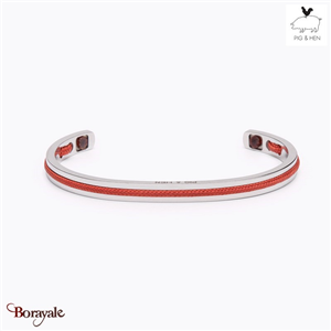 Bracelet PIG & HEN Navarch 6 Corail Rouge Acier Taille : M (18cm)